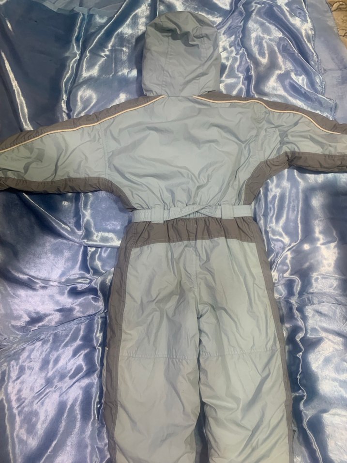 Gri Kapüşonlu Çocuk Kayak Tulumu - Görsel 3