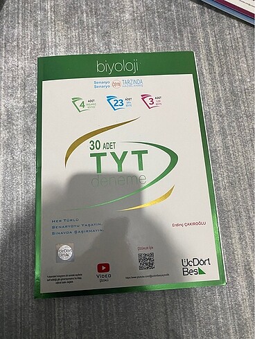 ÜçDörtBeş yayınları 30lu biyoloji denemesi