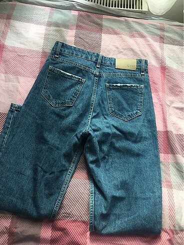 s Beden lacivert Renk Yüksek bel mom jean