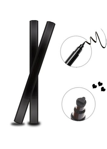 Kalp baskılı eyeliner