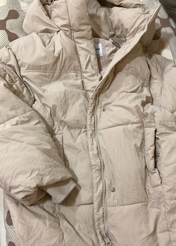 xs Beden Bej Kadın Kışlık bershka mont
