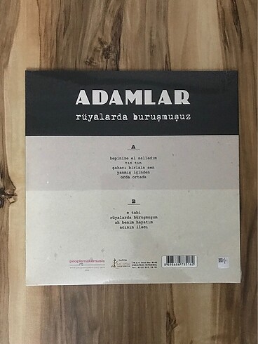 Adamlar- Rüyalarda Buruşmuşuz Plak - Görsel 2