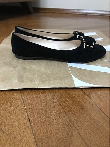 Zara tokalı süet babet