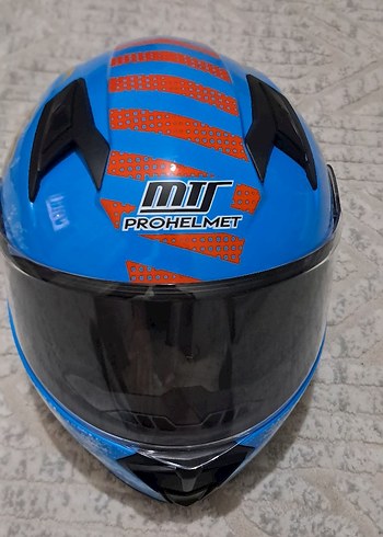 Diger Mavi Renkli Biker Kask sıfırdır
