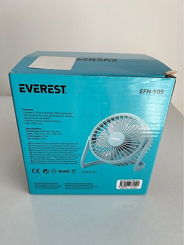 Diğer Everest EFN-505 Masaüstü usb fan