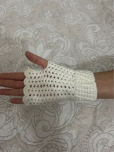 Kadın el örgüsü eldiven - Görsel 2