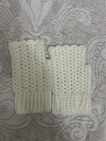 Kadın el örgüsü eldiven - Görsel 3