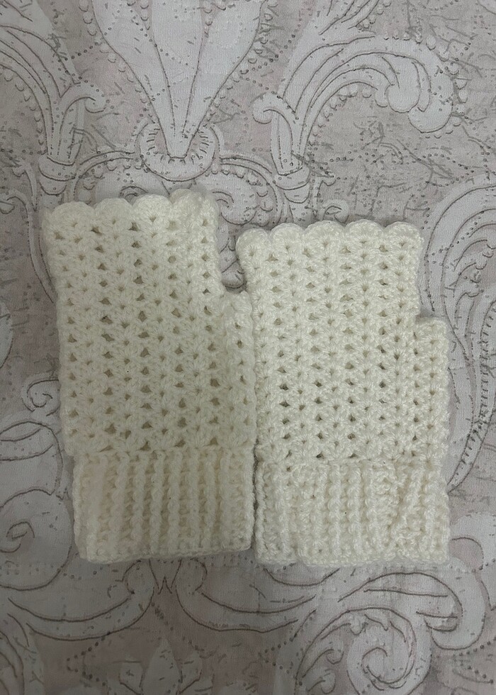 Kadın el örgüsü eldiven - Görsel 3