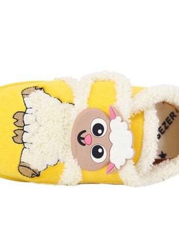 Kız Çocuk Sarı Keçeli Kaydırmaz Ev Terliği - Görsel 5