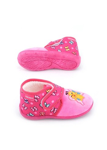 Kız Çocuk Pembe Nakışlı Sıcak Terlik - Görsel 8