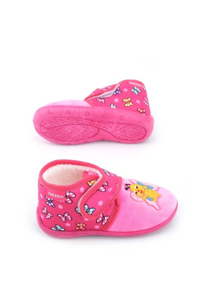 Kız Çocuk Pembe Nakışlı Sıcak Panduf - Görsel 3