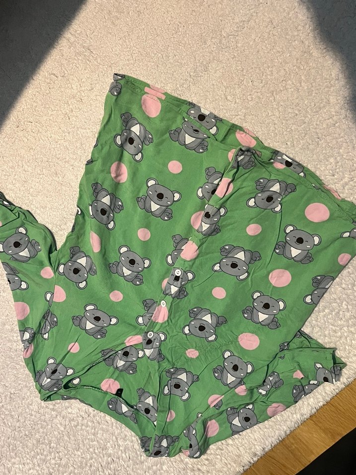 Kızlar için Yeşil Batik Desenli pijama takımı - Görsel 3