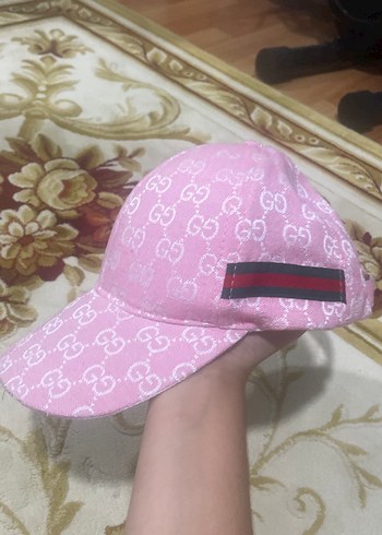 Pembe Gucci Logolu unisex Şapka