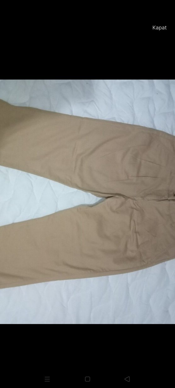Bej Regular Fit Keten Erkek Pantolon - Görsel 2