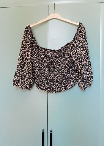 Kadın Uzun Kollu Çiçek Desenli Bluz - Görsel 2