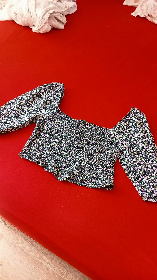 Kadın Uzun Kollu Çiçek Desenli Bluz - Görsel 4