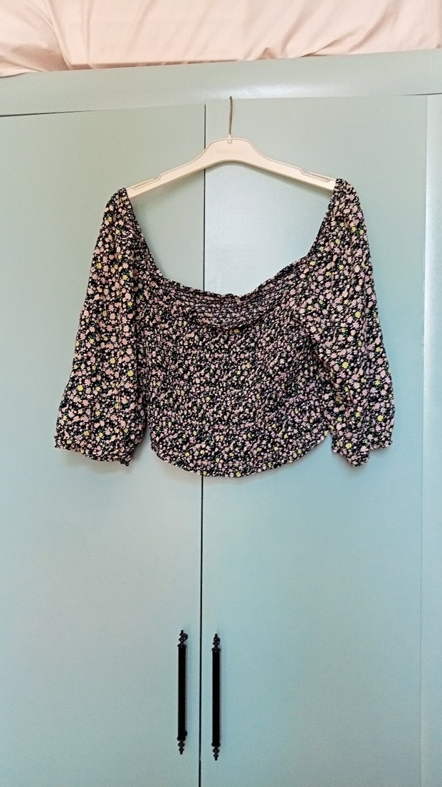 Kadın Uzun Kollu Çiçek Desenli Bluz - Görsel 2