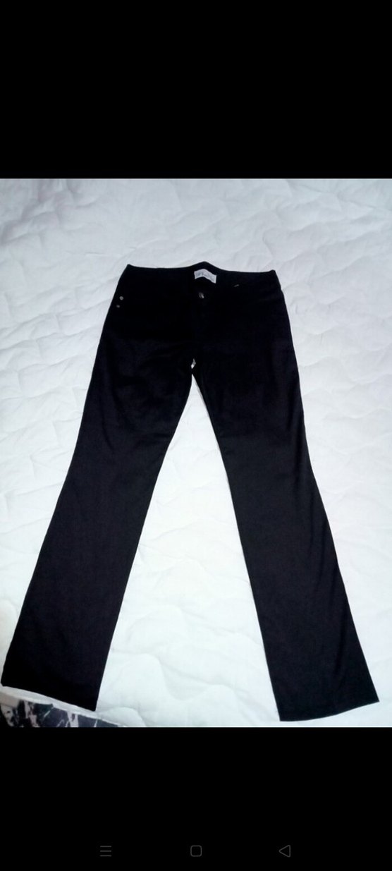 Siyah Kadın Midi İspanyol Paça Pantolon - Görsel 2