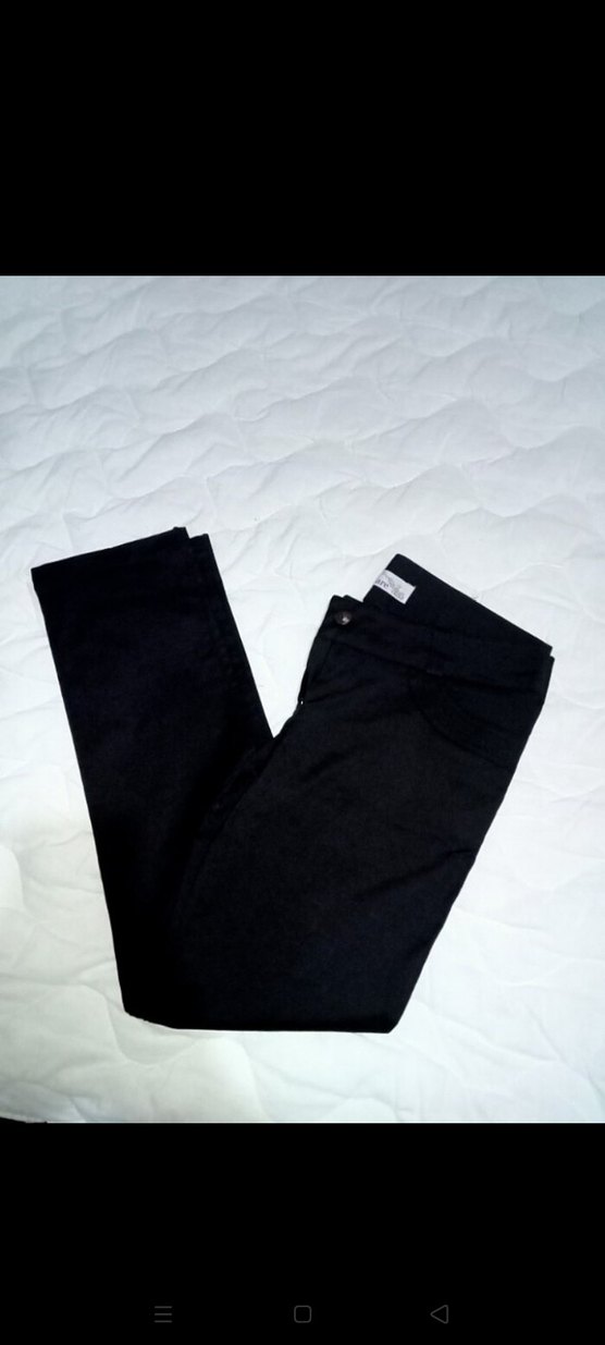 Siyah Kadın Midi İspanyol Paça Pantolon - Görsel 3