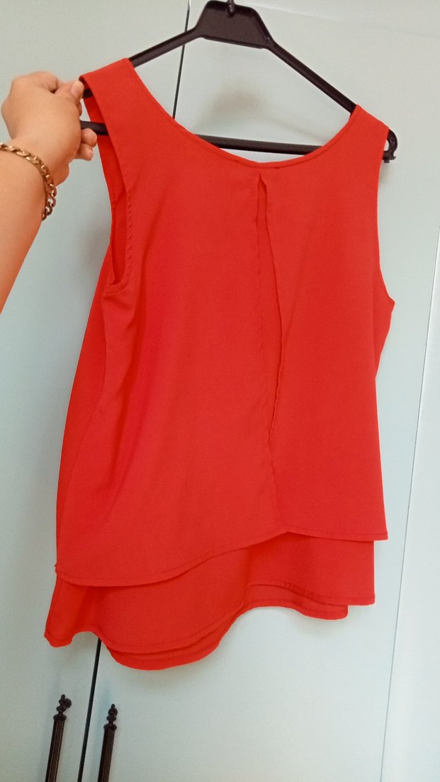 Kolsuz, Katlı, Kemerli Mini Bluz - Görsel 5