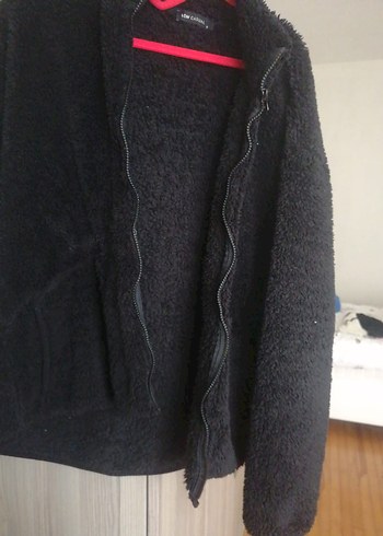 m Beden siyah Renk Siyah Kadın Peluş Ceket