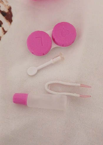 universal Beden pembe Renk Renkli Plastik Lens Kabı ve Aksesuar Seti