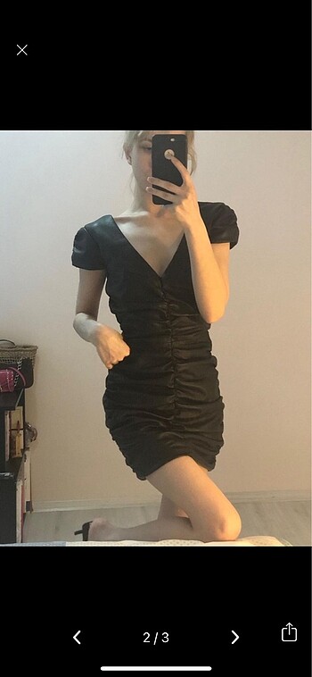 Zara siyah elbise