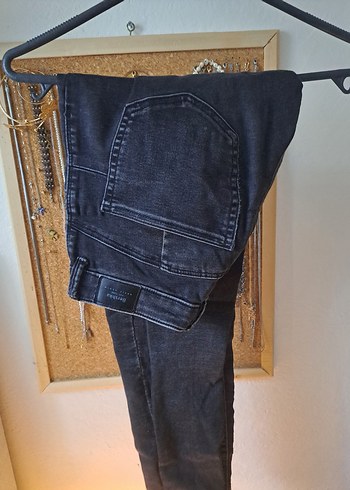 Bershka Bershka Gri&Siyah (Eskitmeli) Retro Denim Kadın Vintage Dar Jean