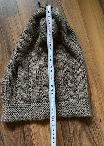 Gri Örgü Bohem Bere - Görsel 2