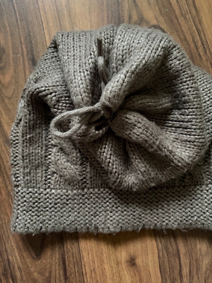 Gri Örgü Bohem Bere - Görsel 4