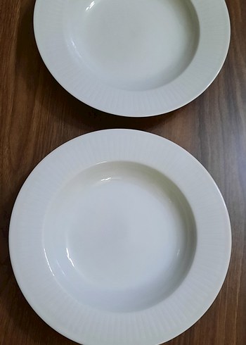  Beden beyaz Renk Beyaz Seramik Yemek Tabağı 2'li Set