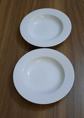 Beyaz Seramik Yemek Tabağı 2'li Set