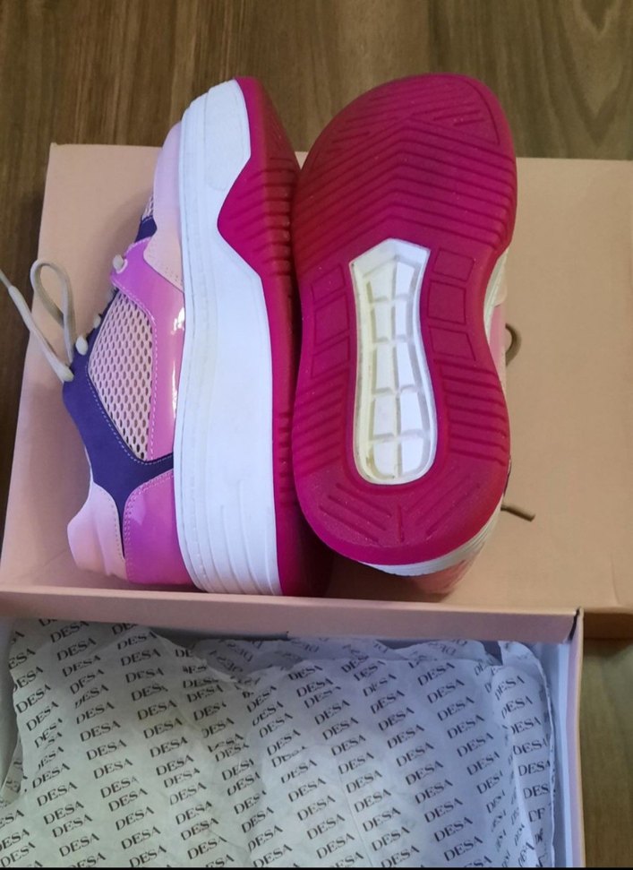 Pembe Bağcıklı Platform Spor Ayakkabı - Görsel 2