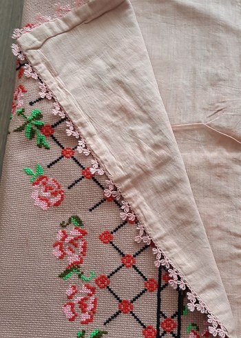 Çiçek İşlemeli El Yapımı seccade - Görsel 3