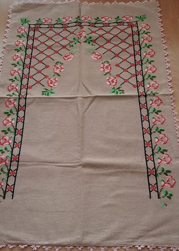 Çiçek İşlemeli El Yapımı seccade