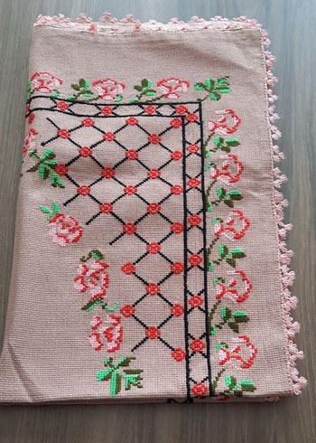 Çiçek İşlemeli El Yapımı seccade - Görsel 2