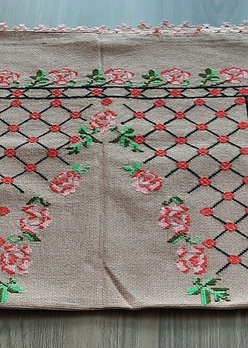 Çiçek İşlemeli El Yapımı seccade - Görsel 4