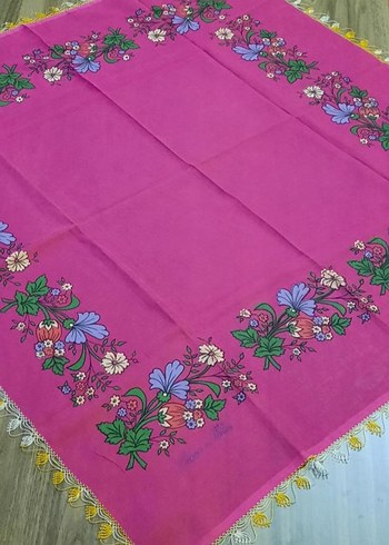 Pembe Dantel Detaylı Bohem Kadın Fular - Görsel 3