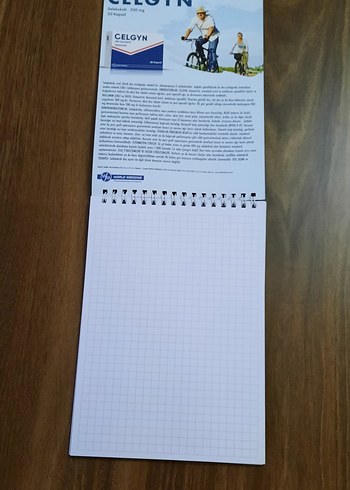 Beyaz Parlak Spiralli Kareli Not Defteri