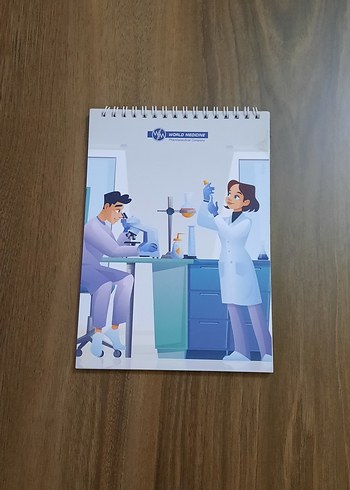 Beyaz Parlak Spiralli Kareli Not Defteri - Görsel 3