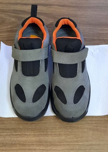 Gri  Erkek iş Ayakkabısı Velcro - Görsel 3