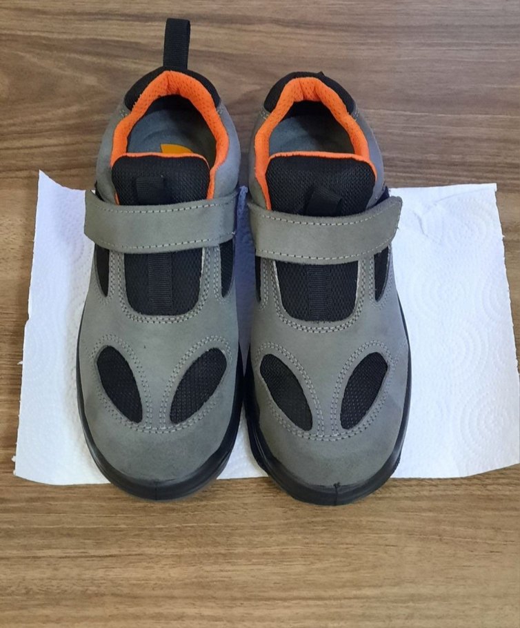 Gri  Erkek iş Ayakkabısı Velcro - Görsel 3