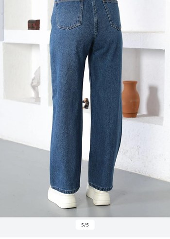 Kadın Taşlı Kot Pantolon - Görsel 2