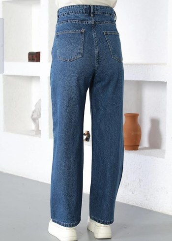 Kadın Taşlı Kot Pantolon - Görsel 3