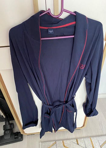 Bordo Erkek sabahlık Kuşaklı, Uzun Kollu - Görsel 2