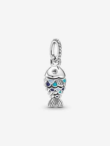 pandora mavi pullu balık charm orijinal