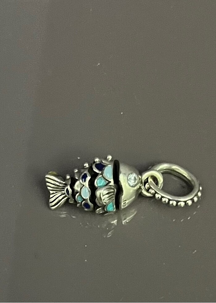 pandora mavi pullu balık charm orijinal - Görsel 2