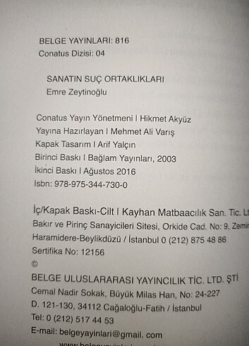  Sanatın Suç Ortaklıkları 