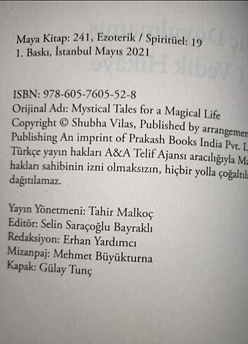  Beden Büyülü Bir Yaşam İçin Mistik Masallar - Hiç Duyulmamış 11 Vedik 