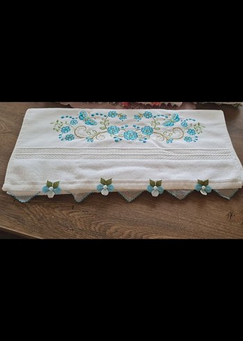 Nakışlı Beyaz Havlu Seti - Görsel 4